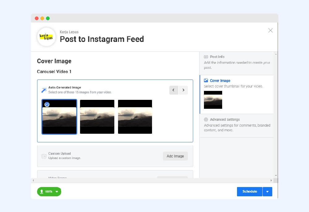 Cara Upload Video di Instagram PC