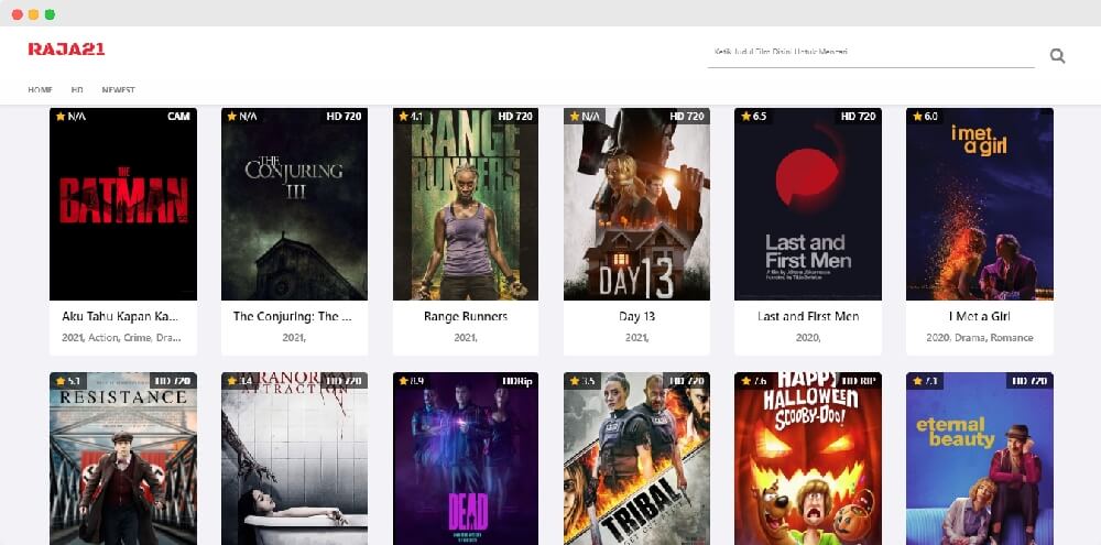 Situs Nonton Film Online dan Streaming Film - raja21