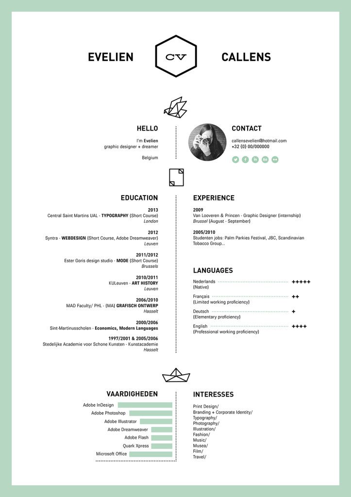 desain CV simpel dan minimalis