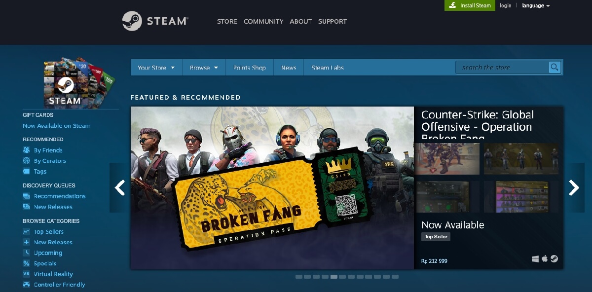 website resmi steam
