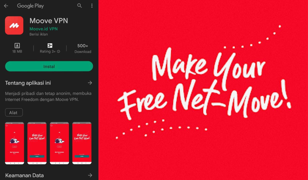 Cara mengatasi Internet positif dengan Moove VPN 