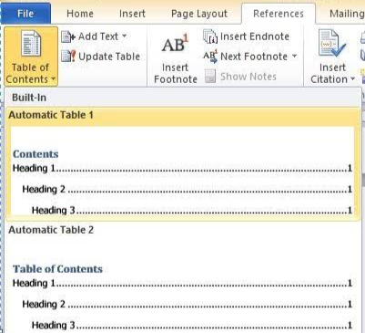 Cara membuat daftar isi otomatis di word 