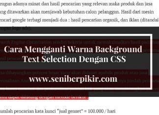 Cara Mengganti Warna Background Text Selection Dengan CSS background text selection