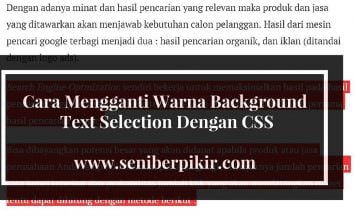 Cara Mengganti Warna Background Text Selection Dengan CSS background text selection