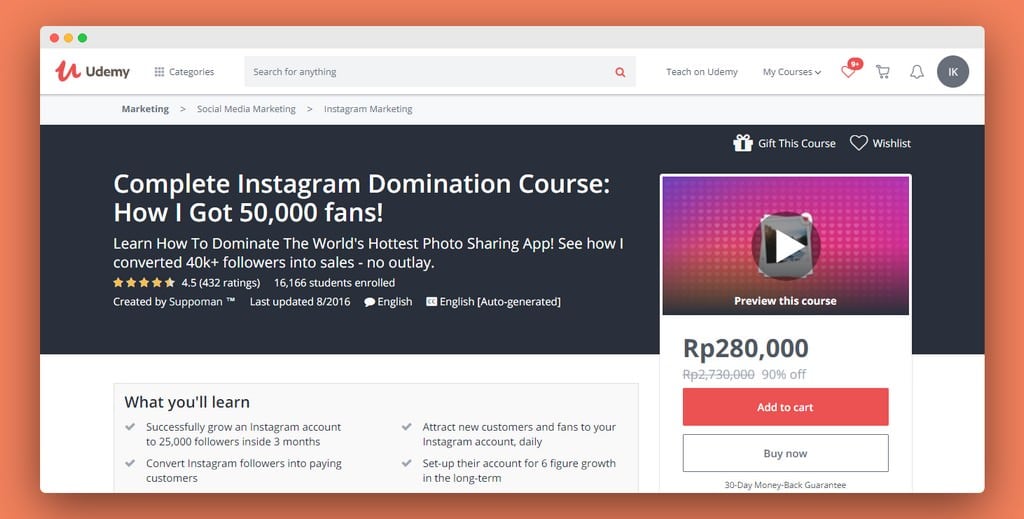Complete Instagram Domination Course How I Got 50 000 fans Udemy