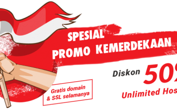 Diskon 50% Unlimited Hosting Spesial Hari Kemerdekaan + Domain .ID