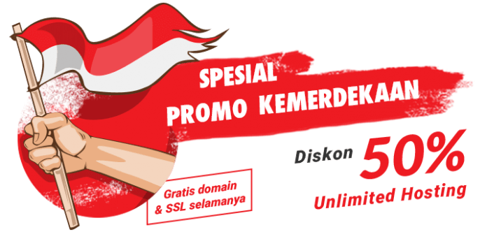 Diskon 50% Unlimited Hosting Spesial Hari Kemerdekaan + Domain .ID