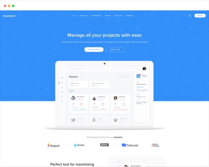 Exponent wordpress theme company profile
