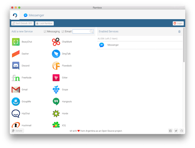 Gunakan Banyak Aplikasi Chatting Sekaligus Hanya Dengan Satu Software - Rambox