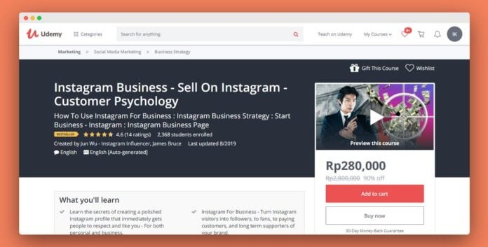 Instagram Business - Sell On Instagram - Customer Psychology Udemy
