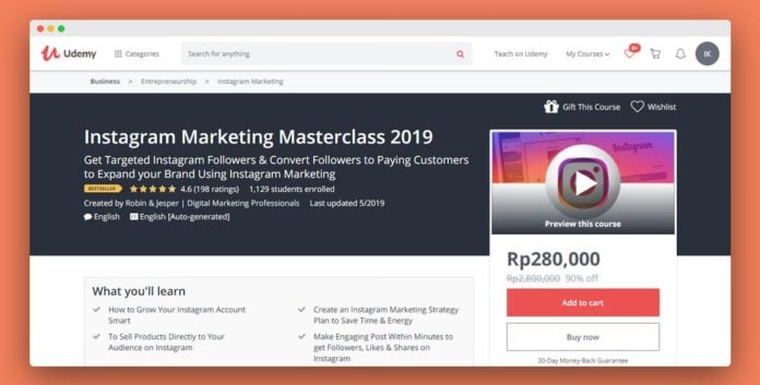 Instagram Masterclass 2019 Udemy