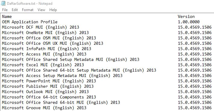 Melihat Daftar Software yang Terinstall di Windows - 4