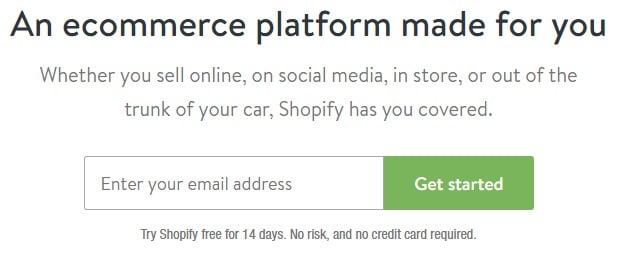 Membuat Toko Online dengan Shopify - daftar