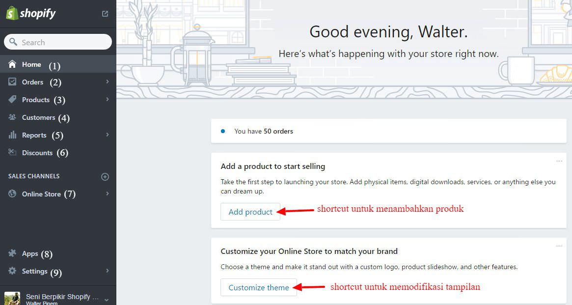Membuat Toko Online dengan Shopify -mulai membangun toko online