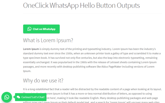 OneClick WhatsApp Hello - 3