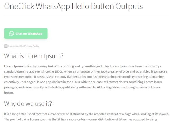 OneClick WhatsApp Hello - 4