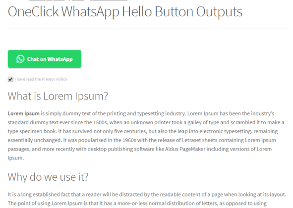 OneClick WhatsApp Hello - 5