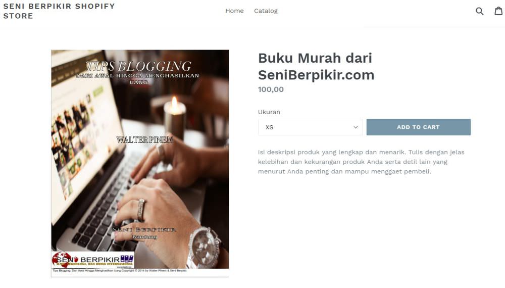 Seni Berpikir Shopify Store