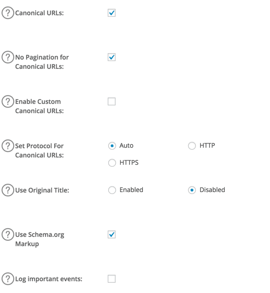 Setting All in One SEO Pack - General Settings