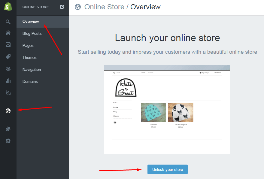 Shopify launch unlock