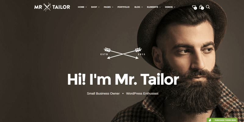 Theme WordPress Untuk Toko Online Terbaik - mr tailor