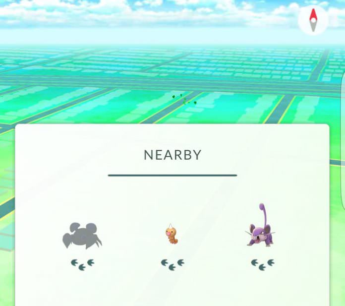 Tips dan Trik Bermain Pokemon Go lengkap - fitur nearby jejak kaki