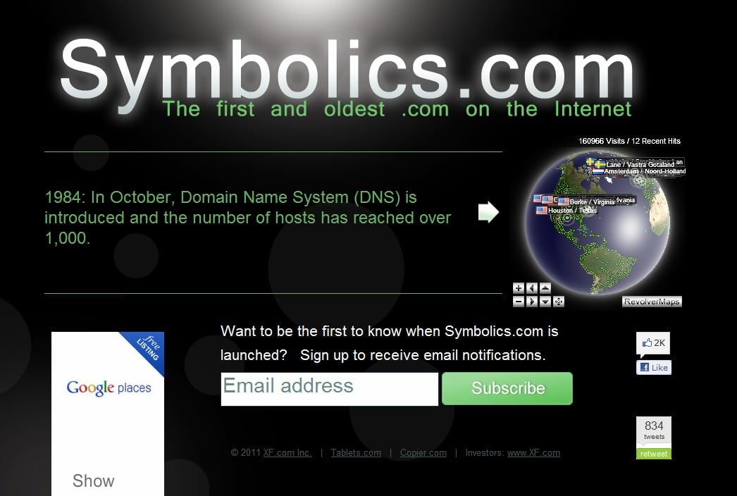 Website Tertua - symbolics