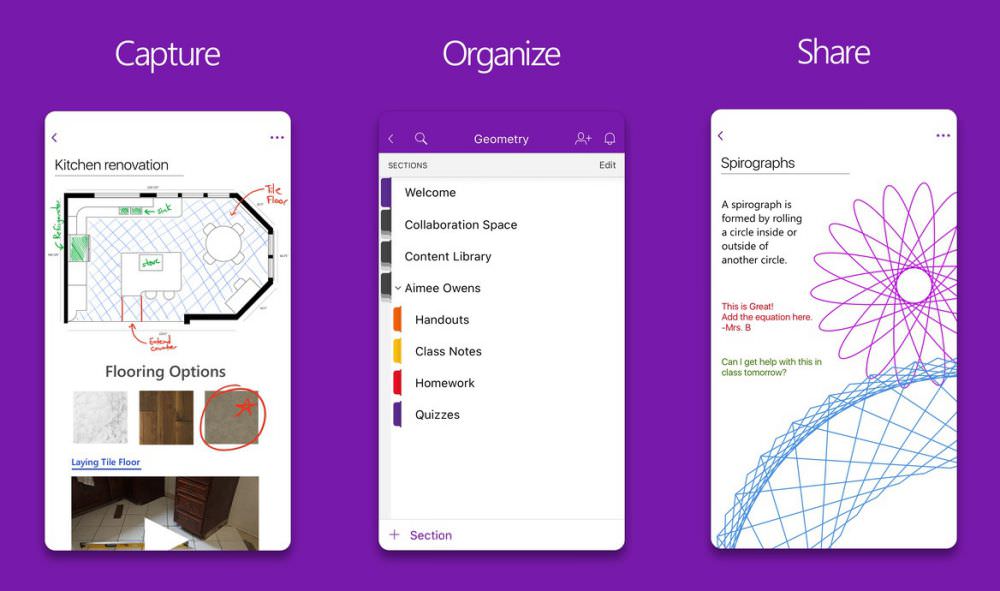 aplikasi iPhone untuk blogger - onenote