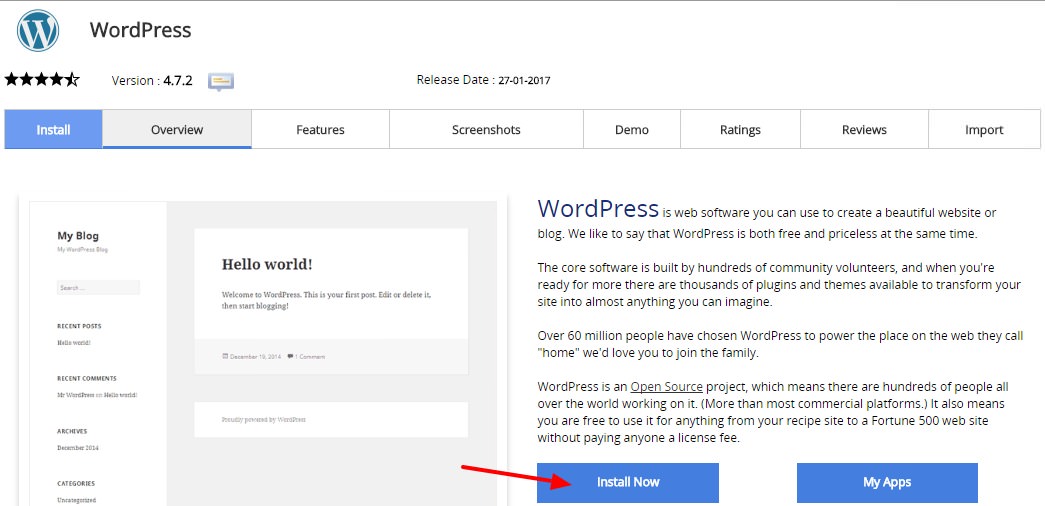 cara membuat blog wordpress self-hosted - install WordPress di cPanel