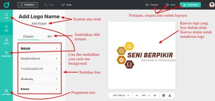 cara membuat logo online dengan designevo - 4