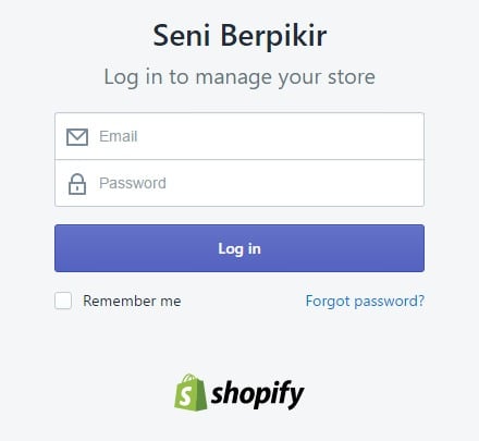 cara menggunakan custom domain di shopify - login admin shopify
