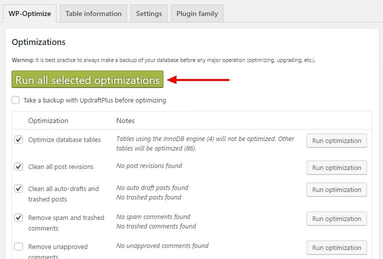 cara mengoptimalkan database wordpress