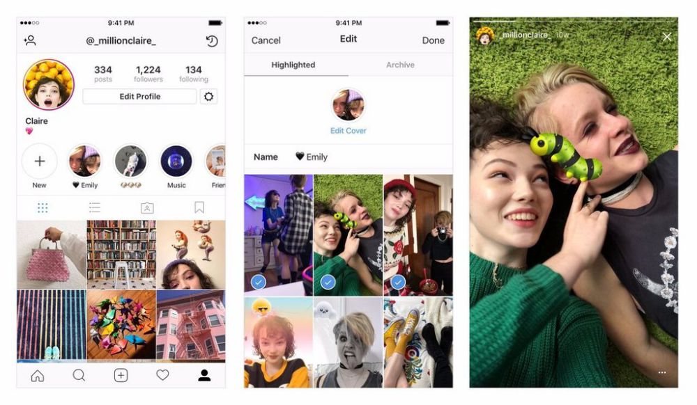fitur terbaru instagram - story archive story highlights - Cara Simpan Instagram Story di Android