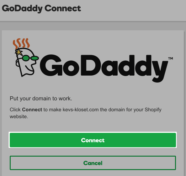godaddy shopify custom domain 