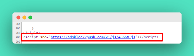 install javascript datspush header