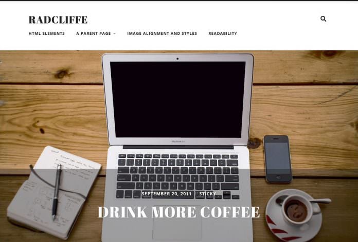 radcliffe - theme wordpress terbaik untuk personal blogger