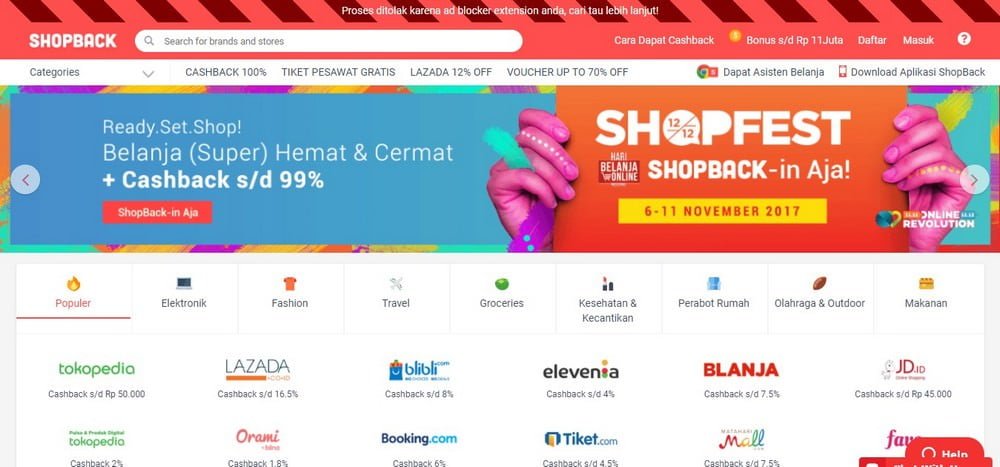 situs belanja online favorit cashback shopback - 2