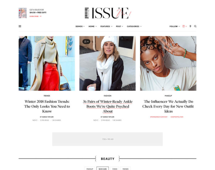 the issue versatile theme