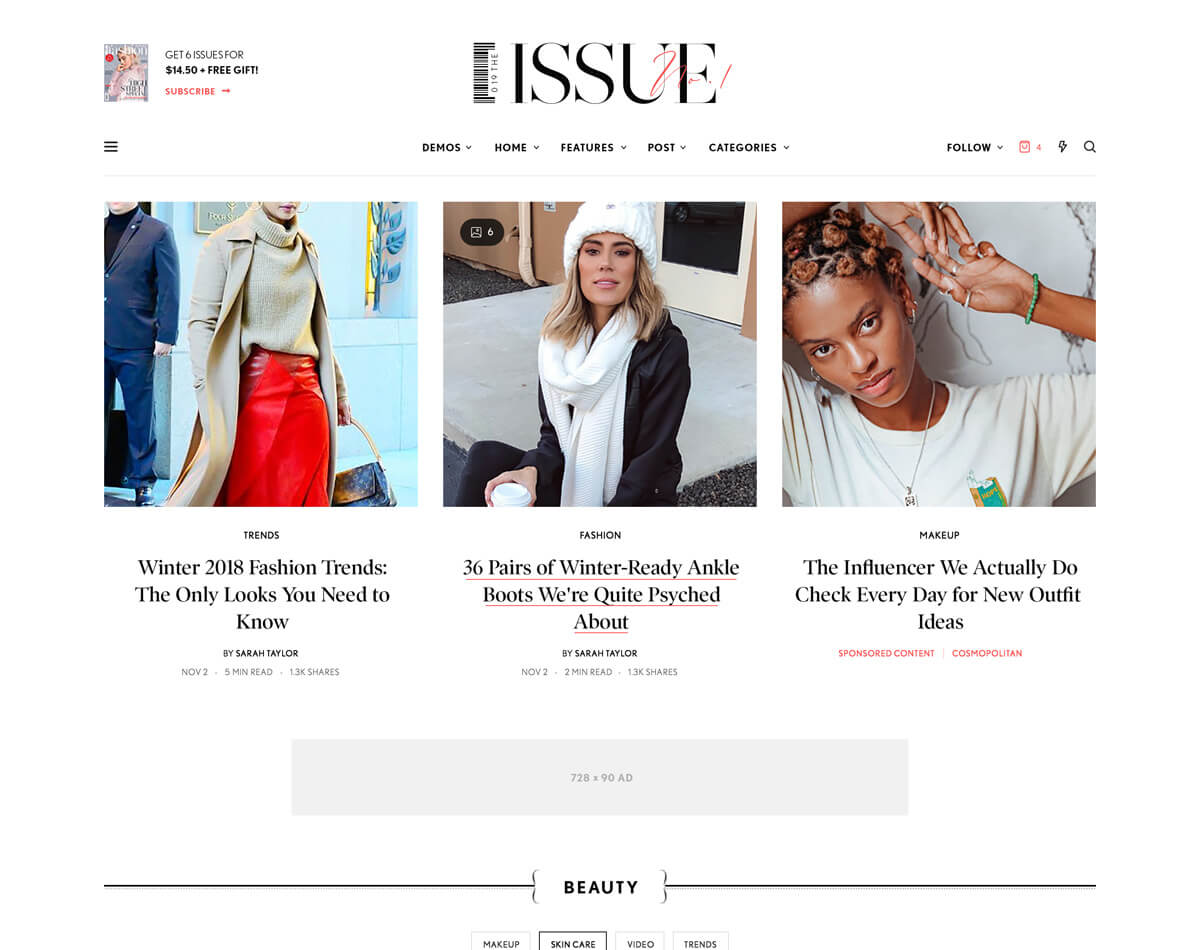 the issue versatile theme