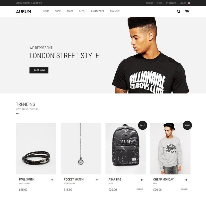 theme WordPress untuk toko online - aurum